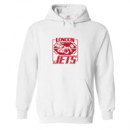 London Jets Hockey Club Classic Unisex Kids and Adults Pullover Hoodie for Sci-Fi Sitcom Show Fans